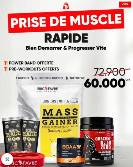 Pack Prise de Masse Débutant – Volume et Énergie Pas Cher